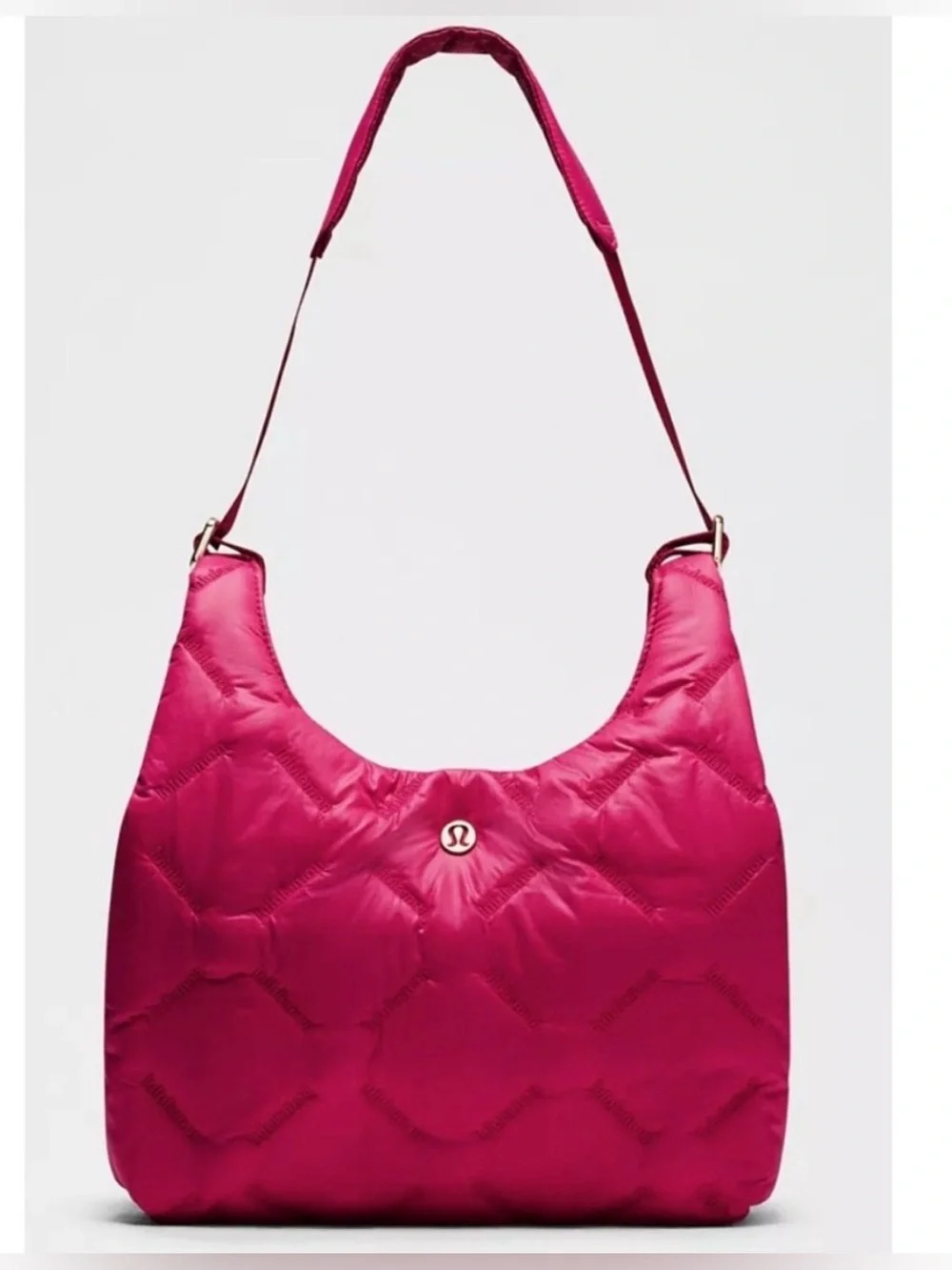 lululemon athletica Bright Pink Quilted Hobo Shoulder Bag